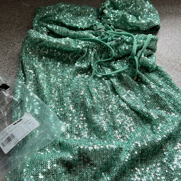 Endless nights sequin mini dress mint - Picture 5 of 5